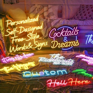 Custom Neon LED Sign | Personalized Neon Name Sign | Wedding Birthday Gift Light | Night Light | Wall Home Decor