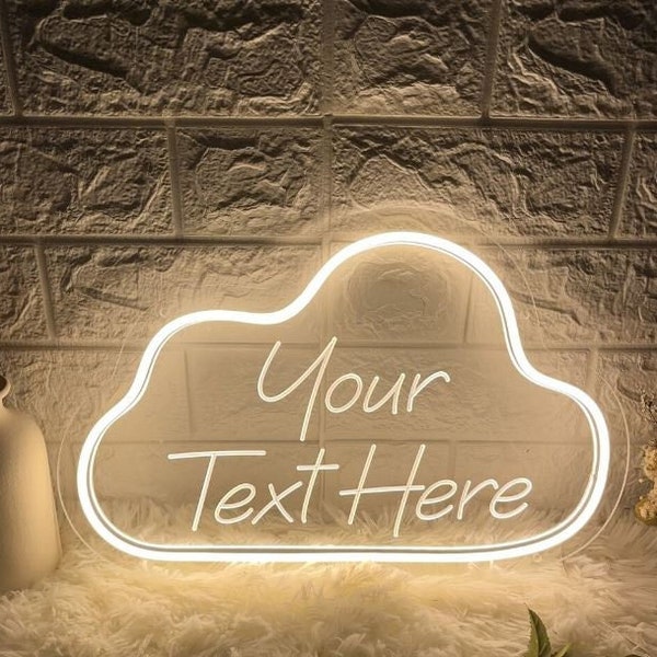 Custom Cloud Neon Neon Sign | Kids Name Personalised Sign | Kids Gift Neon Light | Wall Decor | Home Decor