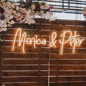 Custom Wedding Neon Sign: Personalized LED Name Sign