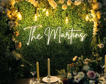 Personalisierte Hochzeit Neon Leuchtreklame: Personalisierte Nachname LED-Dekor
