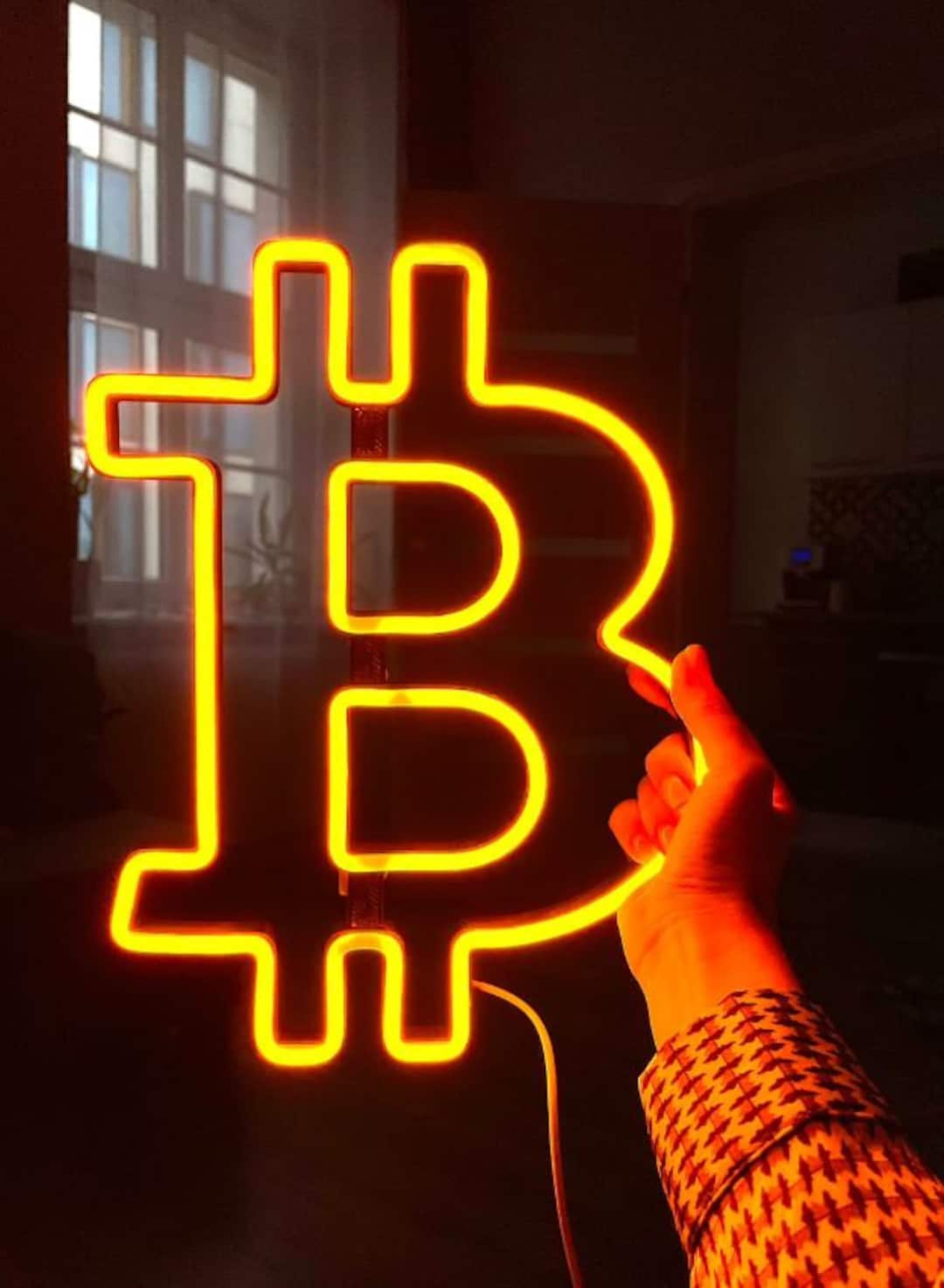 ビットコインLEDネオンサイン：暗号通貨トレーダーのホームデコレーション - Etsy 日本
