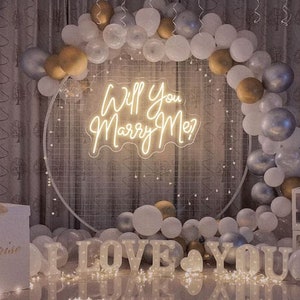 Will You Marry Me LED Neon Sign: Proposal Decor