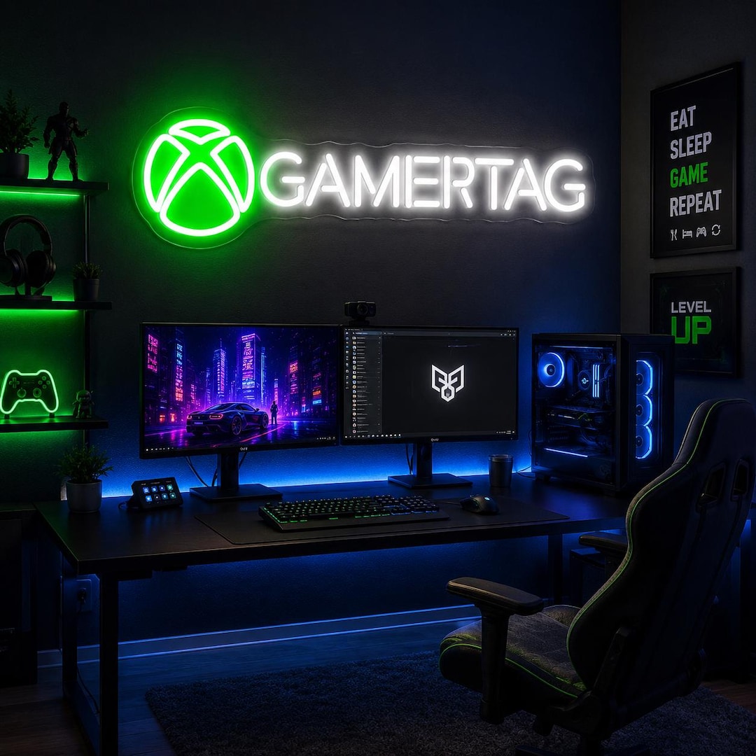 Custom Gamer Tag Neon Sign