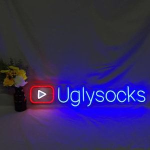 Letrero de neón LED con etiqueta de jugador personalizado: decoración de pared para sala de juegos