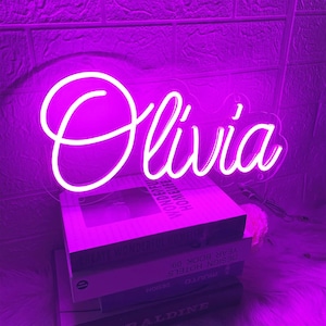 Insegna al neon personalizzata con nome per bambini / Luce al neon con cognome / Arte al neon personalizzata / Regalo per festa di compleanno / Decorazione per la casa della camera da letto