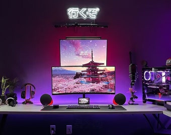Benutzerdefinierte japanische Hiragana LED Neon Schild: Spielzimmer Dekor