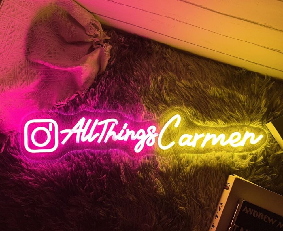 Instagram clearance neon light
