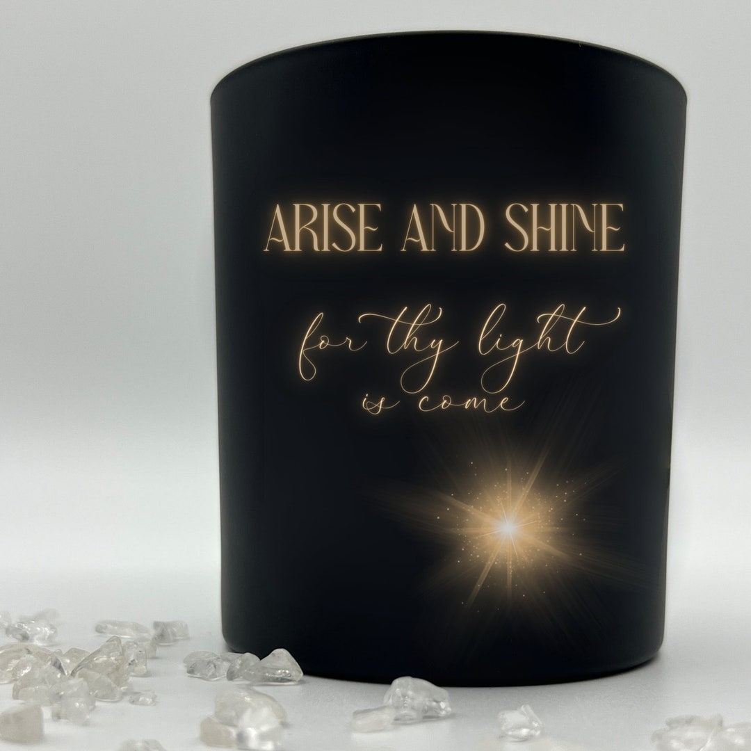 Christmas Arise and Shine Quote Black and Gold Design - Etsy