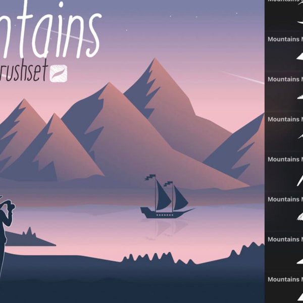 Procreate Mountains Stamps