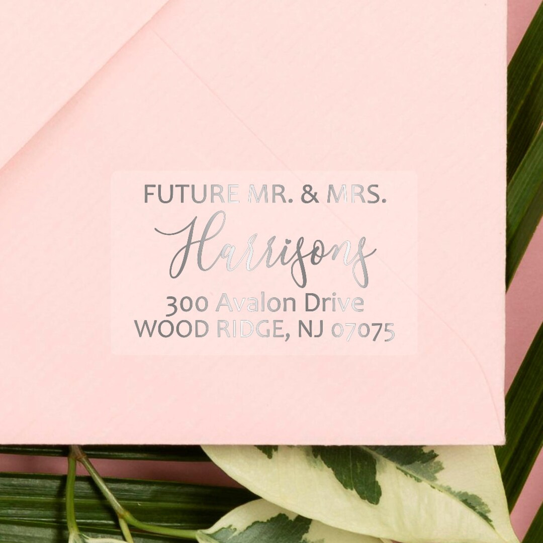 Address Return Label Address Sticker Clear Label Sticker Custom Silver