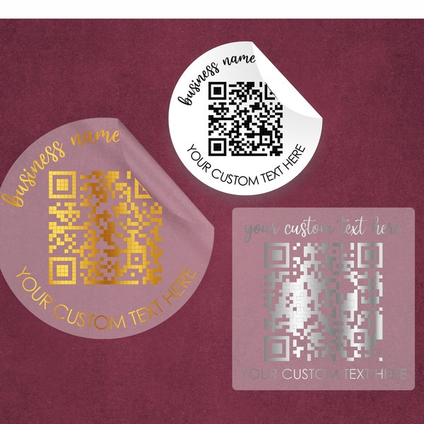 Qr Code Transparent Stickers - Etsy