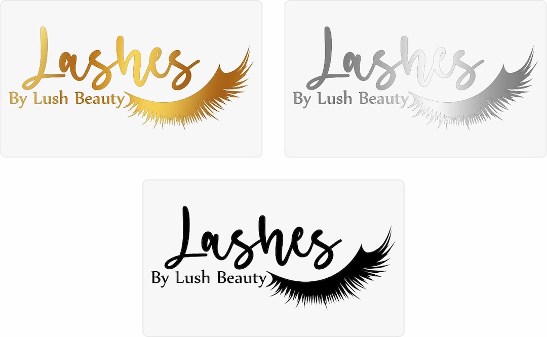 Personalized Lash Stickers, Eyelash Label Stickers, Gold Foil Labels