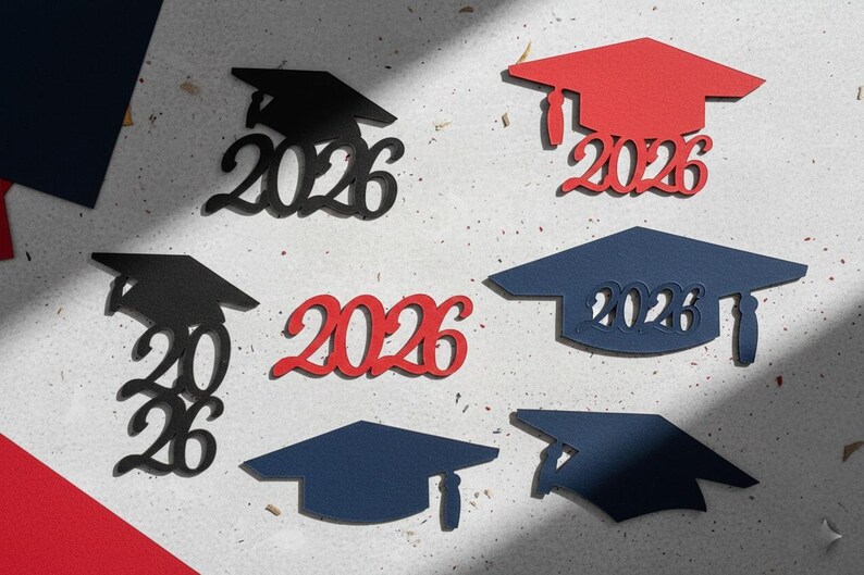 Graduation 2026 Svg Bundle | 7 Grad Cap Designs for Cricut and ...