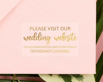 Personalized Wedding Website Stickers: Elegant Invitation Labels