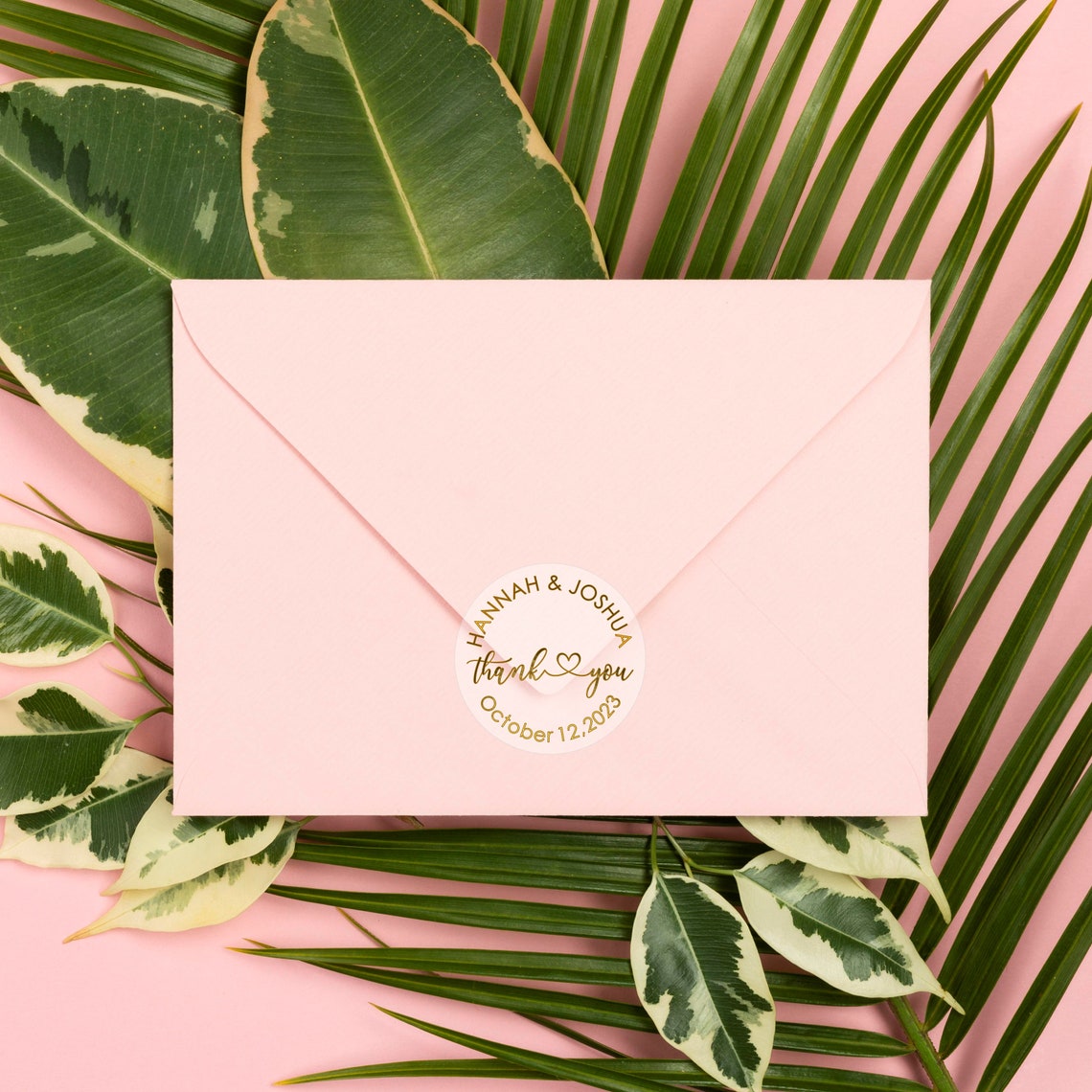 Personalized Wedding Thank You Stickers: Gold Foil Favor Labels - Etsy