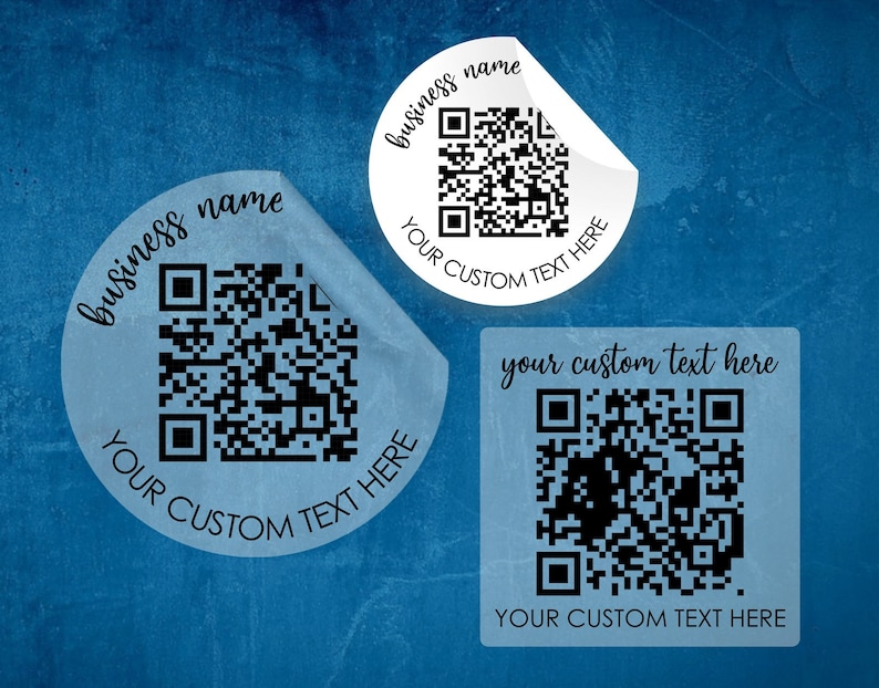 QR Code Stickers for Small Business Custom QR Code Labels QR - Etsy