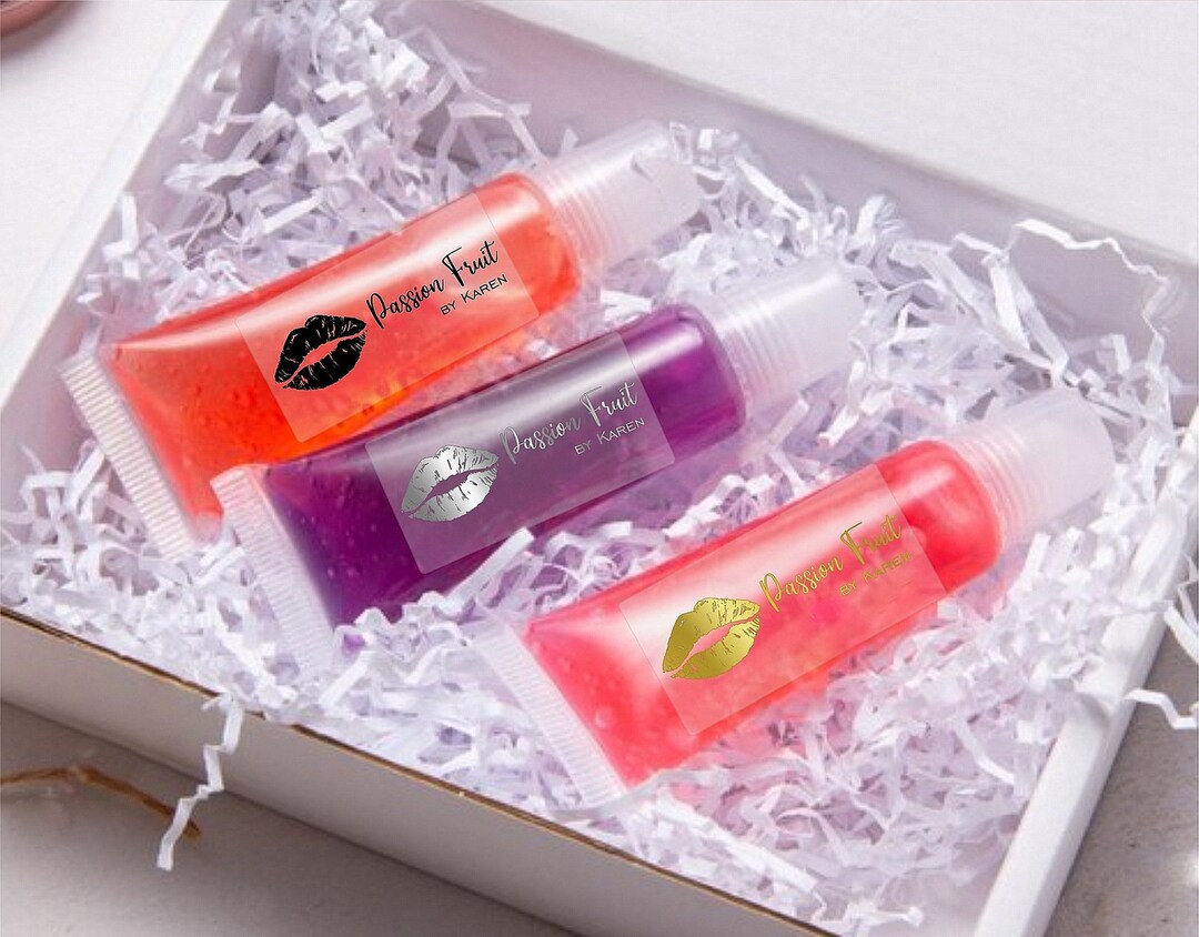 Lip Gloss Sticker Label, Lip Gloss Tube Label Sticker, Lip Balm Label, Personalized Chapstick