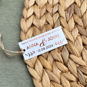 Thank You Tags Wedding Thank You For Celebrating With Us Tags, Wedding Thank You For Gift Tags, Personalized Thank You Tag, Custom Gift Tag