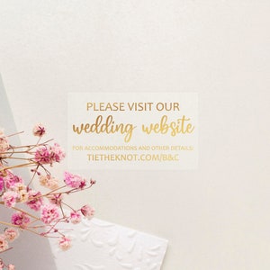 Wedding Website Stickers, Visit our Website Stickers, Custom Wedding Website Sticker, Wedding Info Stickers, Wedding Invite Labels