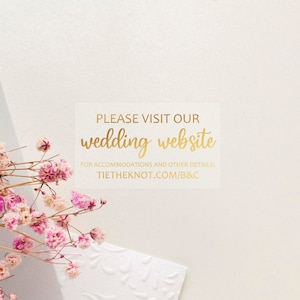 Wedding Website Stickers, Visit our Website Stickers, Custom Wedding Website Sticker, Wedding Info Stickers, Wedding Invite Labels