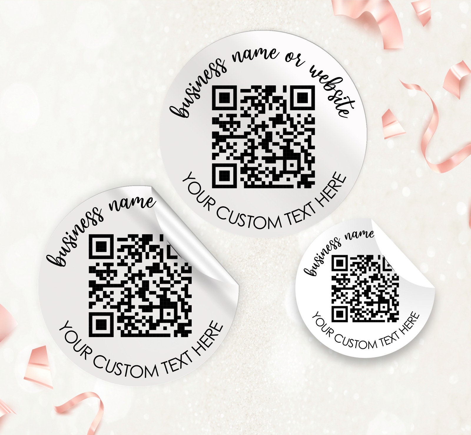 QR Code Stickers for Small Business Custom QR Code Labels QR - Etsy