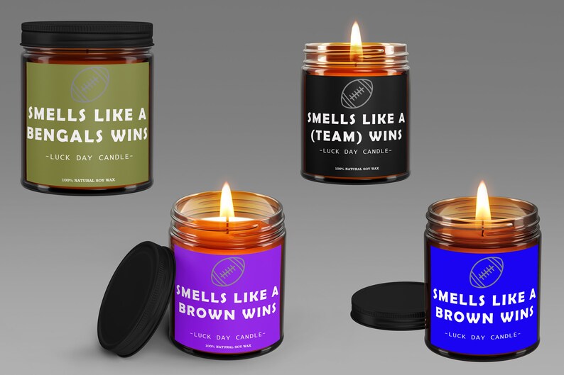 Smells Like A Browns Win Candle, NFL Fan Gift, Cleveland Lucky Game Day