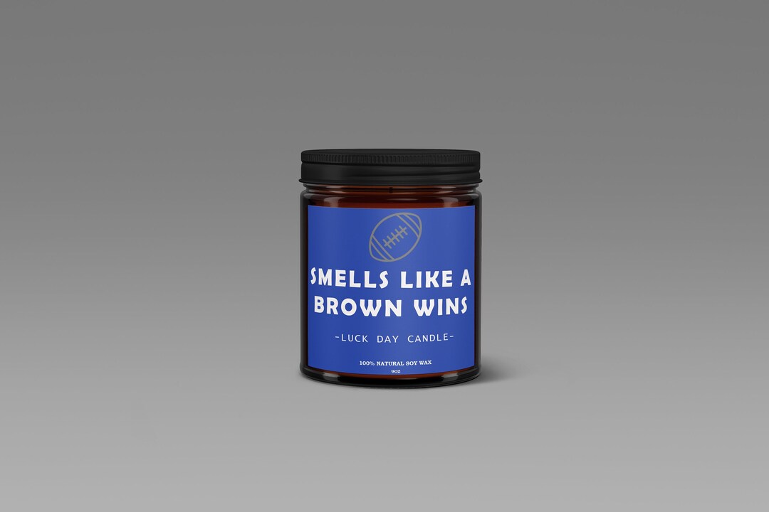 Smells Like A Browns Win Candle, NFL Fan Gift, Cleveland Lucky Game Day