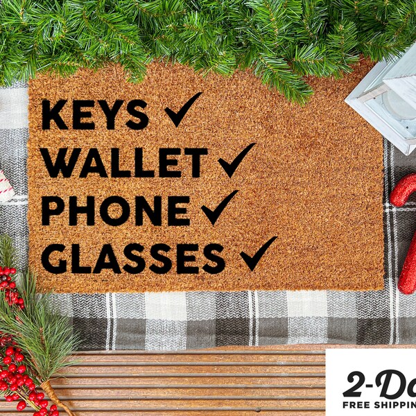 Phone Keys Wallet Doormat Etsy