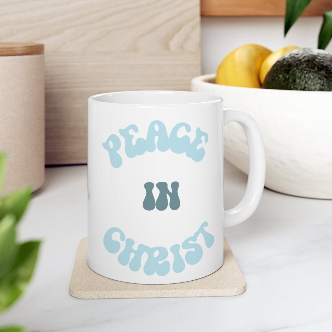 Peace in Christ Mug: Christian Baptism Gift - Etsy