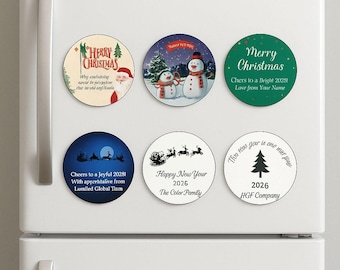 Personalisierte Frohe Weihnachten Kühlschrankmagnet - Urlaub Geschenkidee - Benutzerdefinierte Weihnachtsdekor - Niedlicher Strumpf Stuffer