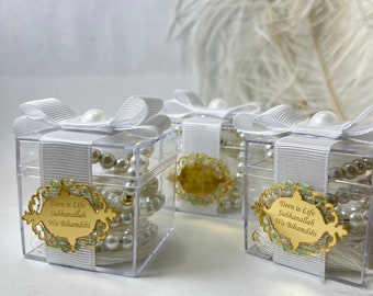 Personalisierte Gebetskette Tasbeeh Masbaha Gunst mit Ring | Ramadan Gunst | Eid Geschenk | Hochzeit Gunsten | Babypartybevorzugung | Staffelungs-Bevorzugung