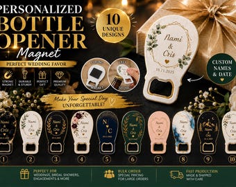 Abridor de garrafas personalizado para casamento, ímã personalizado para lembrancinha de casamento, presente para chá de panela