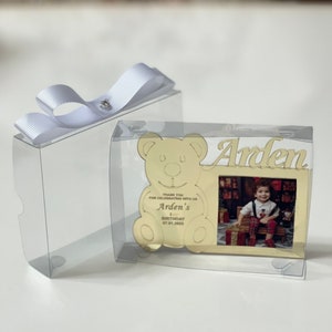 Rose Gold Birthday Photo Frame Magnet, 1st Birthday Favors Girl, First Birthday Party, Custom Baby Picture Frames, 1st Birthday Girl