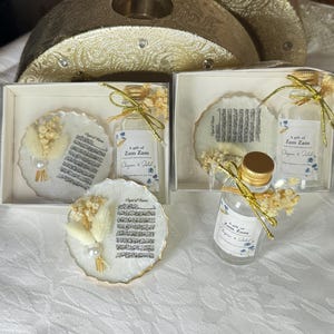 Imán Ayatul Kursi, botella de colonia de cristal vacía de lujo, botella de colonia rosa personalizada para baby shower, botella de colonia para bebé de bienvenida