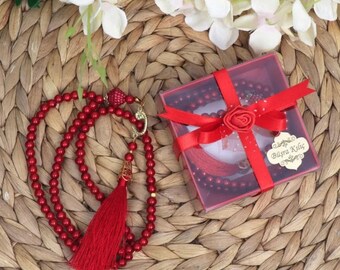 Prayer Beads Favors Commemorate Cerenomy Personalized  Tasbeeh Masbaha Gift with,Ramadan Eid,Muslim Wedding Baby Shower