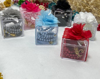 Personalized Prayer Beads Tasbeeh Masbaha Favor with Ring | Ramadan Favor | Eid Favor | Wedding Favor | Baby Shower Favor | Graduation Favo