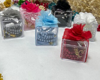 Personalized Prayer Beads Tasbeeh Masbaha Favor with Ring | Ramadan Favor | Eid Favor | Wedding Favor | Baby Shower Favor | Graduation Favo