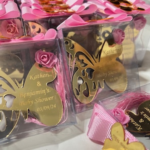 Butterfly Mirror Magnet, Wedding Party Favors, Sweet 16 Gift, Personalized , Baby Shower Favors, Mis 15, Acrylic Mirror,