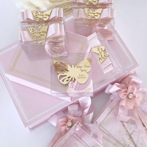Imán de espejo de mariposa, favores de fiesta de boda, regalo dulce 16, personalizado, favores de baby shower, Mis 15, espejo acrílico,
