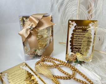 Ayatul Kursi magneet bedankje | trouwbedankjes | Islamitische babyshower | Nikkah-bedankje | Moslim babyshower, gepersonaliseerde Ameen gunst