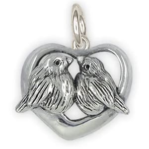Love Bird Jewelry Sterling Silver Handmade Love Bird Charm