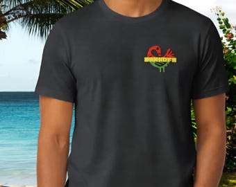 Sankofa Bird Small Chest Graphic T-Shirt | African Cultural Symbol