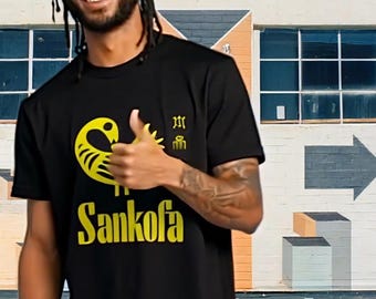Sankofa Bird T-Shirt | African Heritage Symbol, Retro Graphic Tee