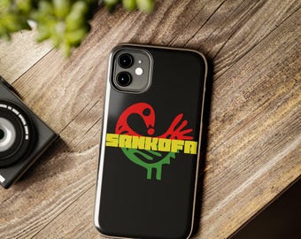 Sankofa African Heritage Phone Case | Red Yellow Green Tough Phone Case