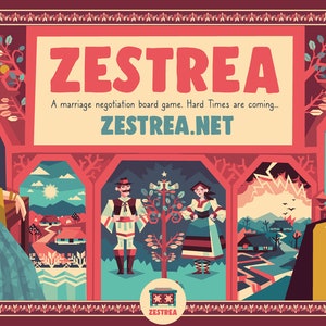 Zestrea a marriage negotiation board game Print and Play image 1