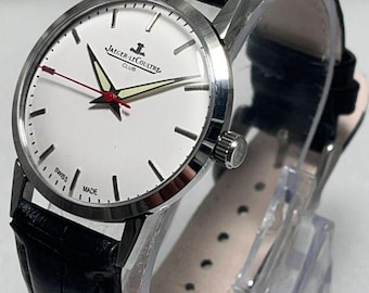 Vintage Jaeger-LeCoultre Club White Dial Signed Crown Collectible Wrist Watch, Swiss Made, Manual winding Watch