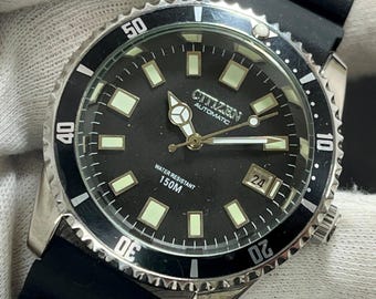 Vintage Citizen Automatic Divers Watch Rotaing Bezel 21 Jewels