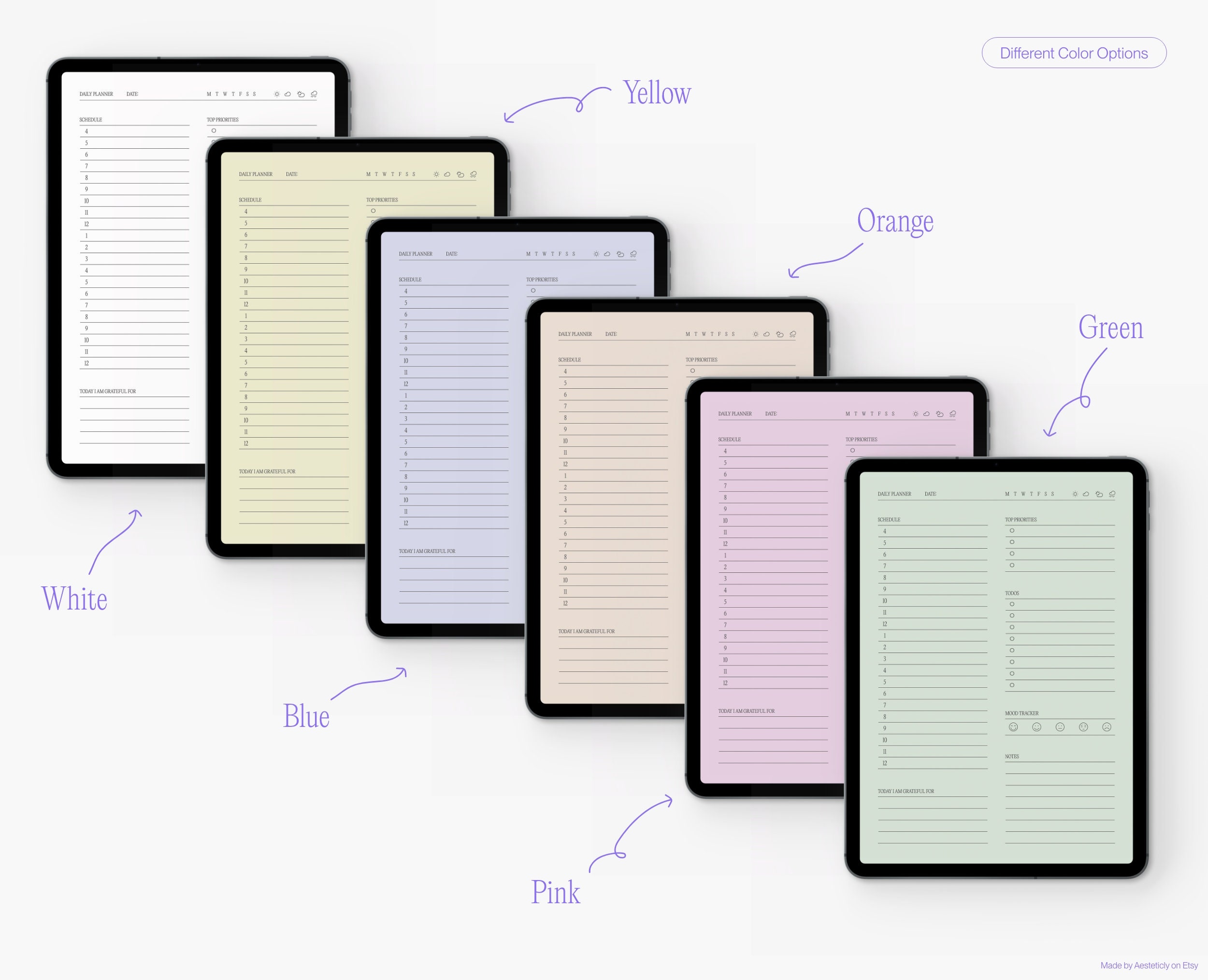 Daily Planner / Print and Digital Planner for iPad Goodnotes Etsy