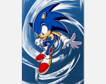 Sonic the Hedgehog Wall Canvas - Fun Gifts for Gamers - Kids Room Decor