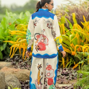 Indibelle Cotton TieUp Abstract Print Co-ord Set main image 1